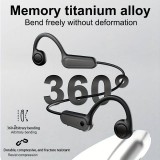 Ecouteurs à conduction osseuse Bluetooth sans fil véritable pour le sport - running - vélo - fitness - Noir