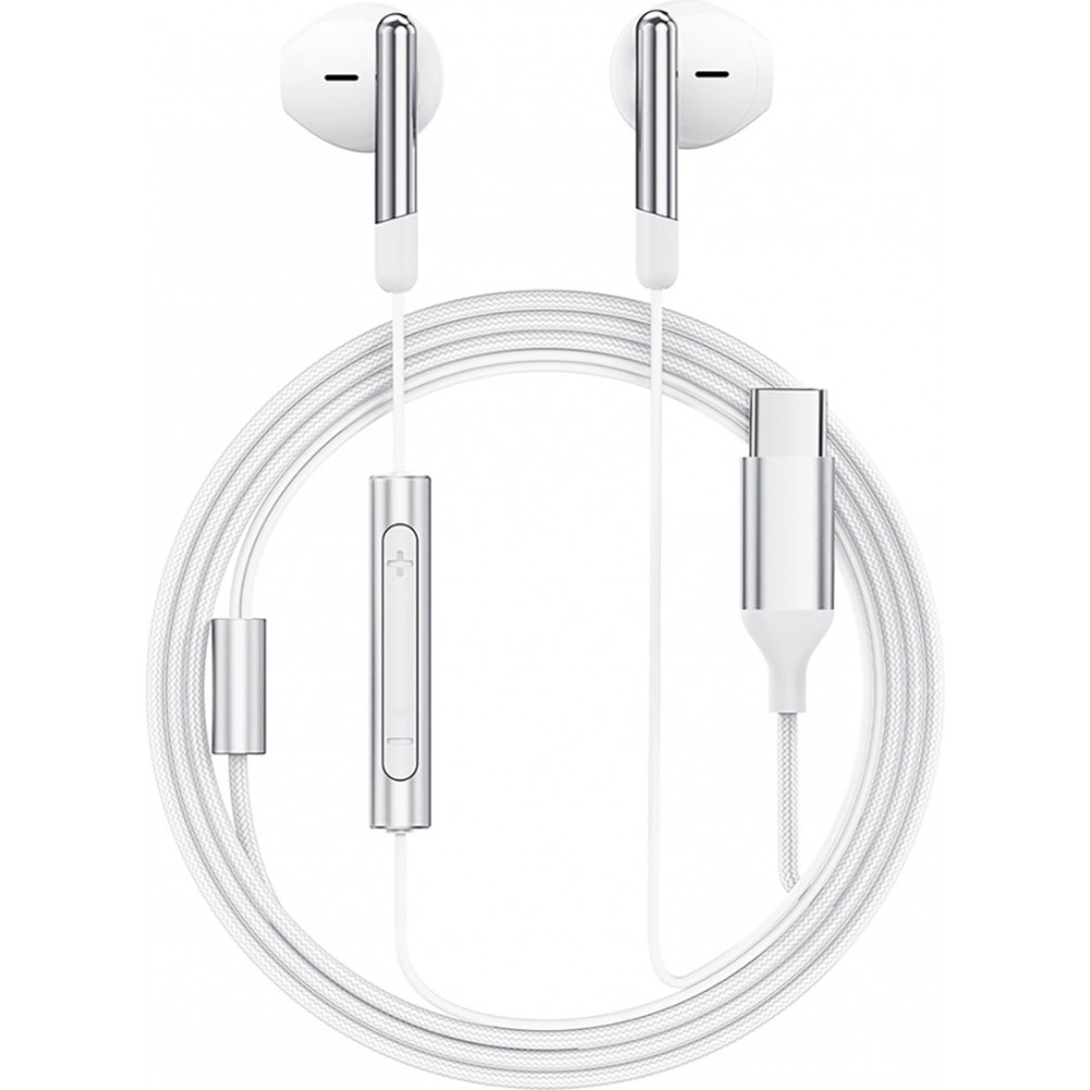 Écouteurs filaires USB-C avec microphone Acefast L3 - Blanc