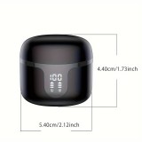 Écouteurs in-ear sans fil Bluetooth 5.3 - Étui de recharge avec affichage digital de la batterie  - Noir