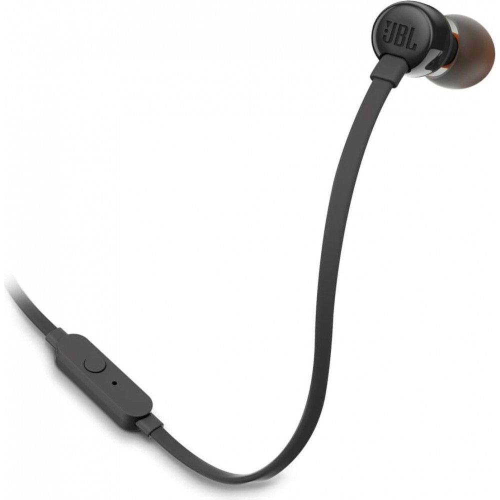 Écouteurs intra-auriculaires JBL Tune 110 avec mini jack 3.5mm et télécommande - Noir