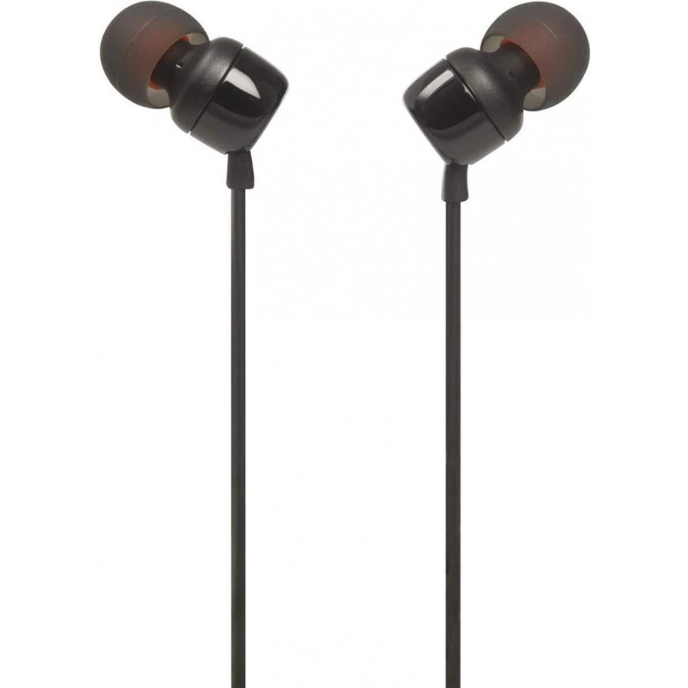 Écouteurs intra-auriculaires JBL Tune 110 avec mini jack 3.5mm et télécommande - Noir