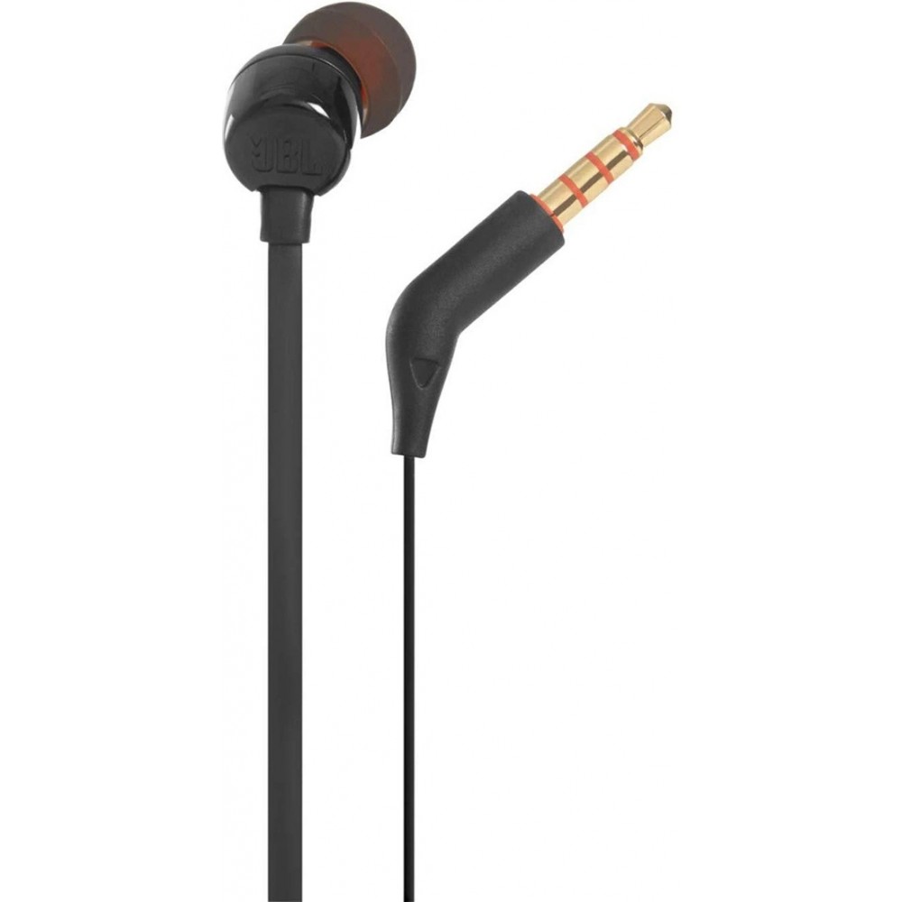 Écouteurs intra-auriculaires JBL Tune 110 avec mini jack 3.5mm et télécommande - Noir