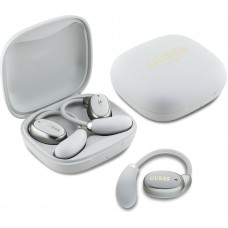 Ecouteurs sans fil Bluetooth Guess OWS à conduction osseuse satin soft touch - Beige
