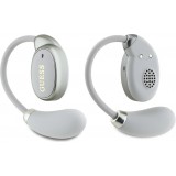 Ecouteurs sans fil Bluetooth Guess OWS à conduction osseuse satin soft touch - Beige