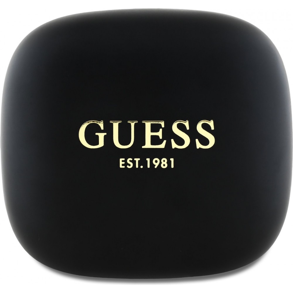 Guess Bluetooth Knochenleitende Kabellose Ohrhörer OWS Satin Soft Touch - Schwarz