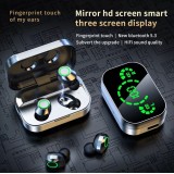 Wireless Bluetooth Kopfhörer In-Ear YD03 BT 5.3 Hifi Stereo LED mit Lade Case - Silber