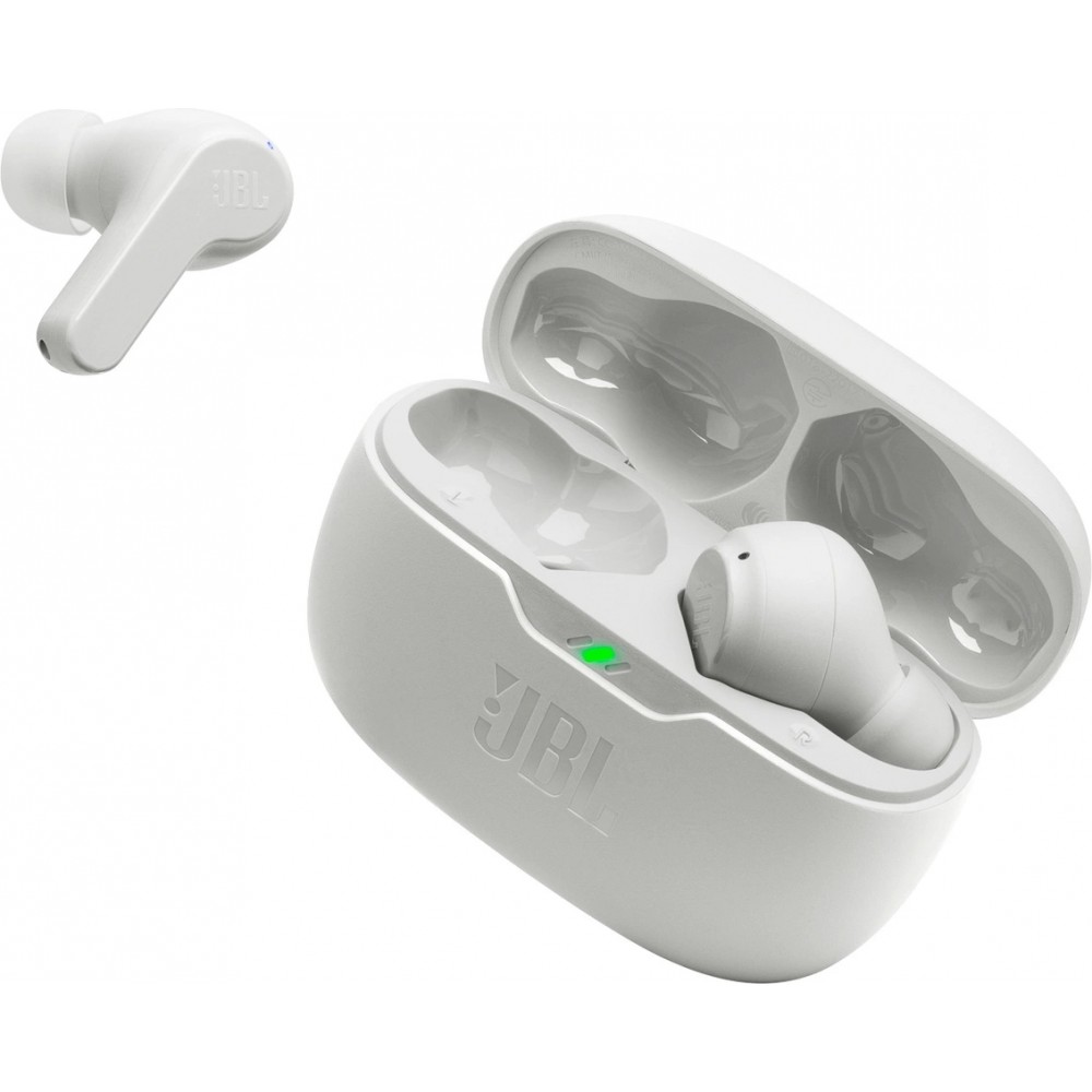 Écouteurs sans fil JBL Wave Beam Bluetooth 5.2 IP54 IPX2 in-ear - Blanc