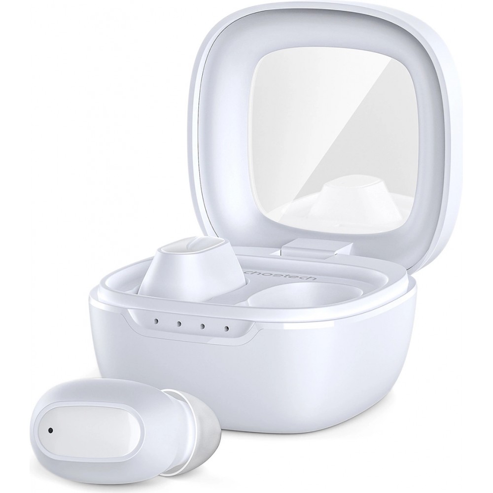 &Eacute;couteurs sans fil TWS Bluetooth 5.3 Choetech haute qualit&eacute; audio avec bo&icirc;te de chargement - Blanc