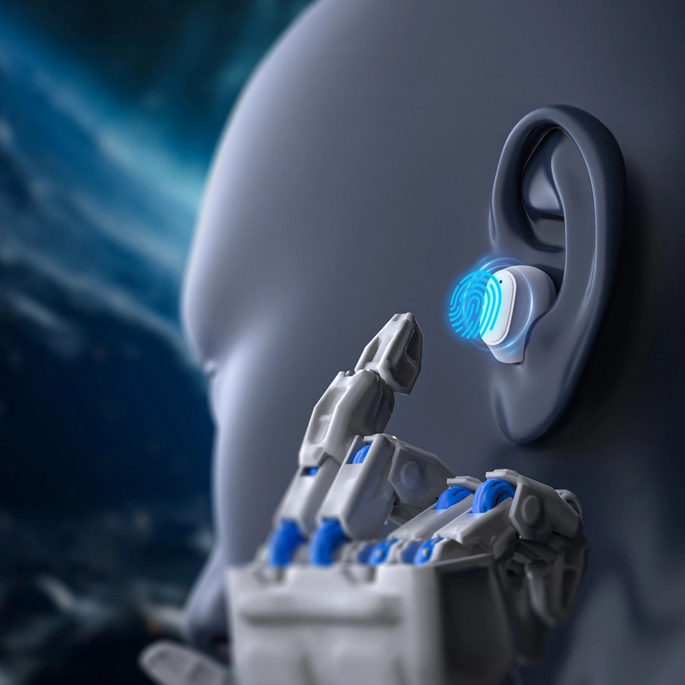 &Eacute;couteurs sans fil TWS Bluetooth 5.3 Choetech haute qualit&eacute; audio avec bo&icirc;te de chargement - Blanc