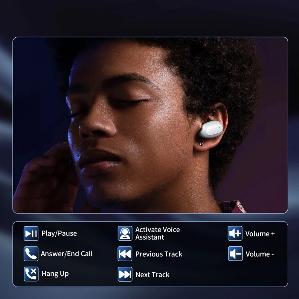 &Eacute;couteurs sans fil TWS Bluetooth 5.3 Choetech haute qualit&eacute; audio avec bo&icirc;te de chargement - Blanc