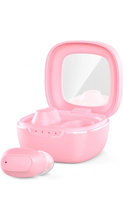 Choetech Kabellose Kopfhörer TWS Bluetooth 5.3 mit Ladebox - Hochleistungs-Audio - Rosa
