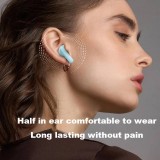 Ecouteurs sans fil TWS avec éclairage ambiant + contrôle tactile + affichage LED batterie individuels - Noir