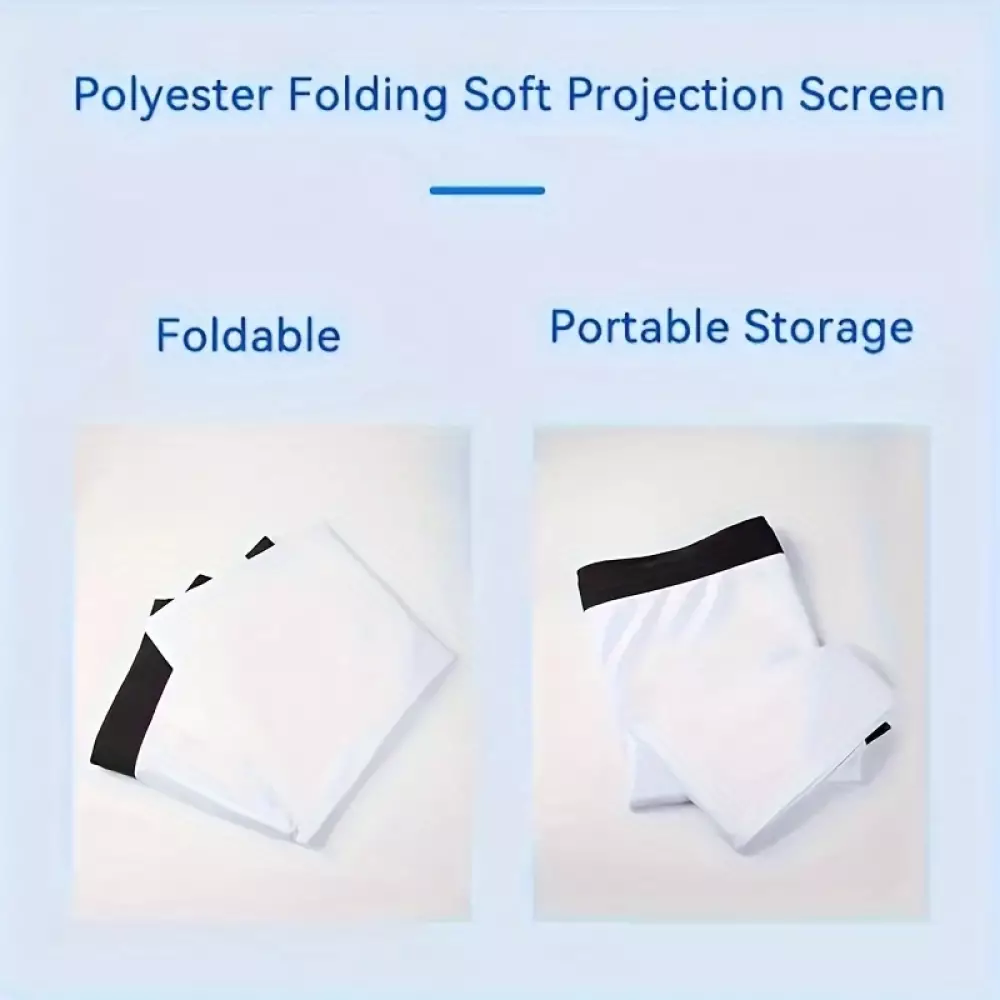 Écran de projection double face 16:9 avec tissu doux facile à nettoyer et à repasser (100 pouces, 254 cm)