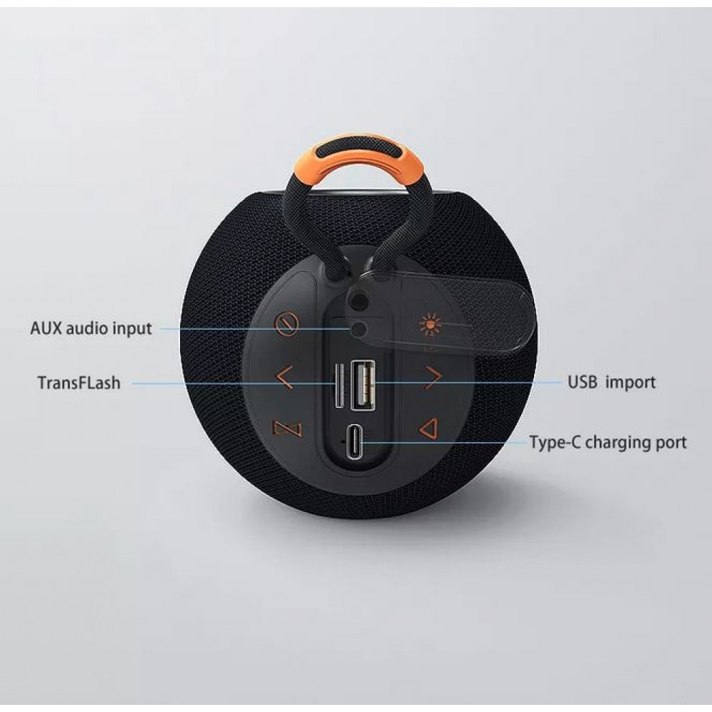 Enceinte Bluetooth 5.0 portable design sphérique étanche IPX6 stéréo sans fil - Blanc