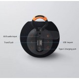 Enceinte Bluetooth 5.0 portable design sphérique étanche IPX6 stéréo sans fil - Blanc