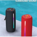 Enceinte Bluetooth TWS HOPESTAR 10W Stereo Bass LED haut-parleur sans fil - Camouflage
