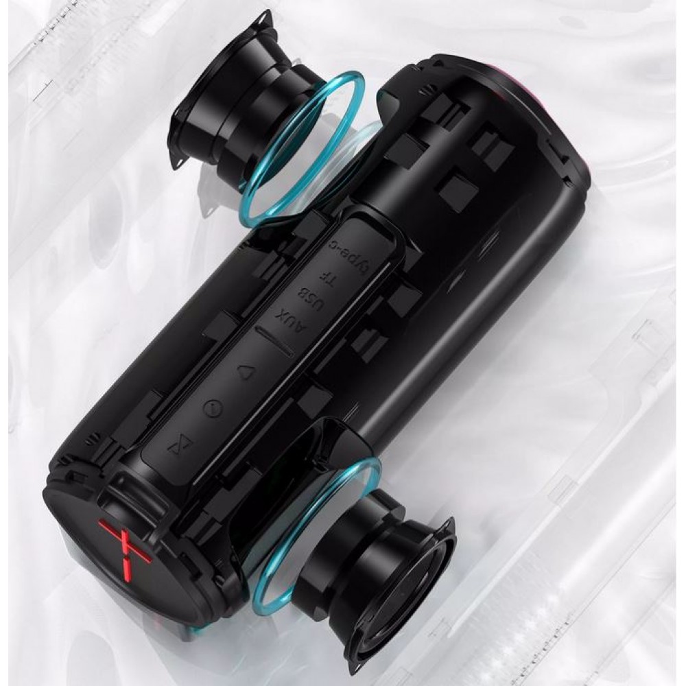 Enceinte Bluetooth TWS HOPESTAR 10W Stereo Bass LED haut-parleur sans fil - Camouflage