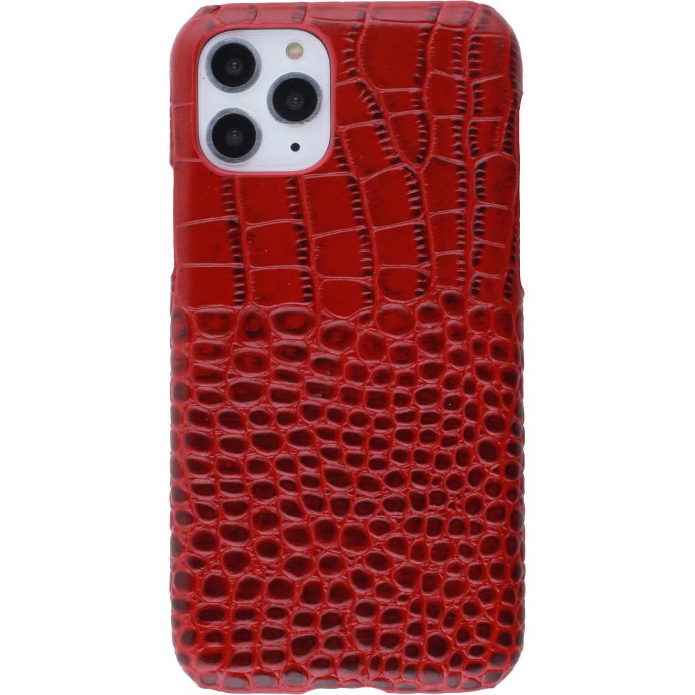 Etui cuir iPhone 11 Pro Max - Luxury Crocodile - Rouge