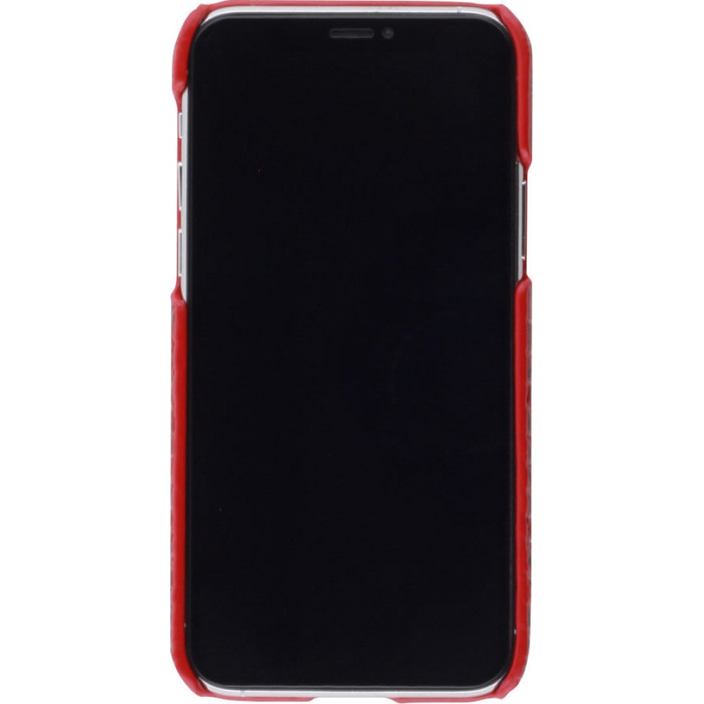 Etui cuir iPhone 11 Pro Max - Luxury Crocodile - Rouge