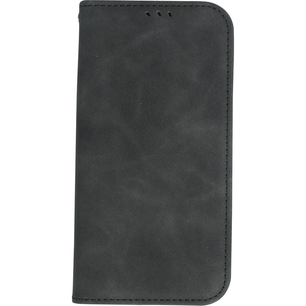 Etui cuir iPhone 7 / 8 / SE (2020, 2022) - Flip Wallet vintage avec fermeture aimantée et compartiment cartes - Noir