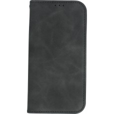 Etui cuir iPhone 7 / 8 / SE (2020, 2022) - Flip Wallet vintage avec fermeture aimantée et compartiment cartes - Noir