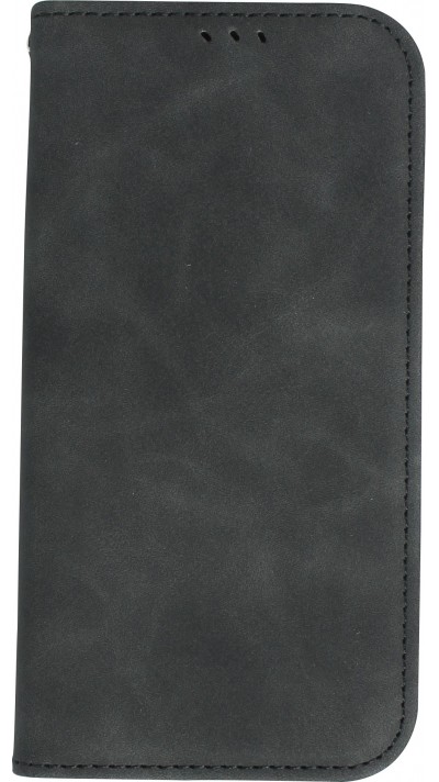 Etui cuir iPhone 7 / 8 / SE (2020, 2022) - Flip Wallet vintage avec fermeture aimantée et compartiment cartes - Noir