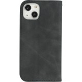 Etui cuir iPhone 7 / 8 / SE (2020, 2022) - Flip Wallet vintage avec fermeture aimantée et compartiment cartes - Noir