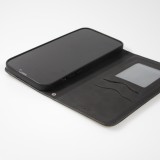 Etui cuir iPhone 7 / 8 / SE (2020, 2022) - Flip Wallet vintage avec fermeture aimantée et compartiment cartes - Noir