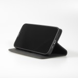 Etui cuir iPhone 7 / 8 / SE (2020, 2022) - Flip Wallet vintage avec fermeture aimantée et compartiment cartes - Noir