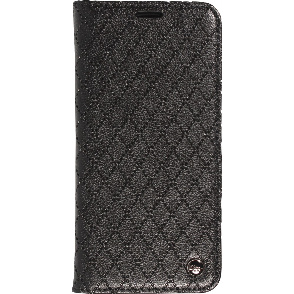 Etui cuir iPhone 14 - Flip Wallet design prestige - Noir