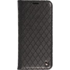 Etui cuir iPhone 14 - Flip Wallet design prestige - Noir