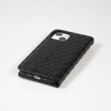 Etui cuir iPhone 14 - Flip Wallet design prestige - Noir