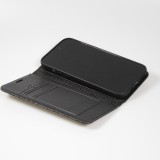 Etui cuir iPhone 14 - Flip Wallet design prestige - Noir