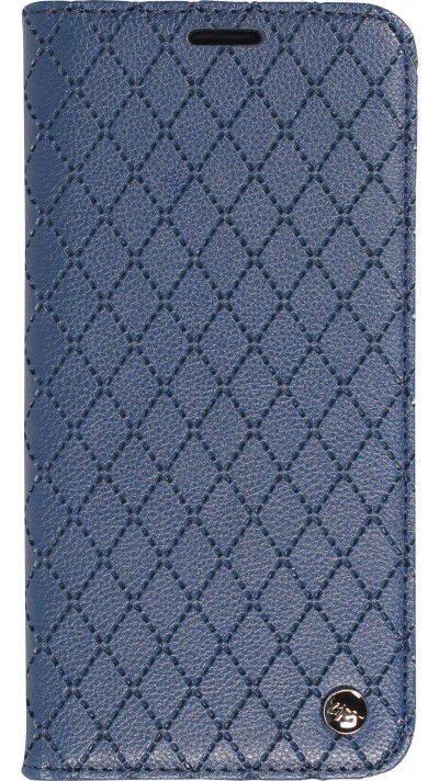 Etui cuir iPhone 14 Pro Max - Flip Wallet design prestige - Bleu