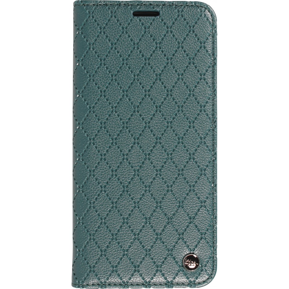 Etui cuir iPhone 14 Pro Max - Flip Wallet design prestige - Vert