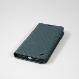 Etui cuir iPhone 14 Pro Max - Flip Wallet design prestige - Vert