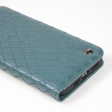 Etui cuir iPhone 14 Pro Max - Flip Wallet design prestige - Vert