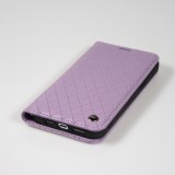 Etui cuir iPhone 14 Pro Max - Flip Wallet design prestige - Violet