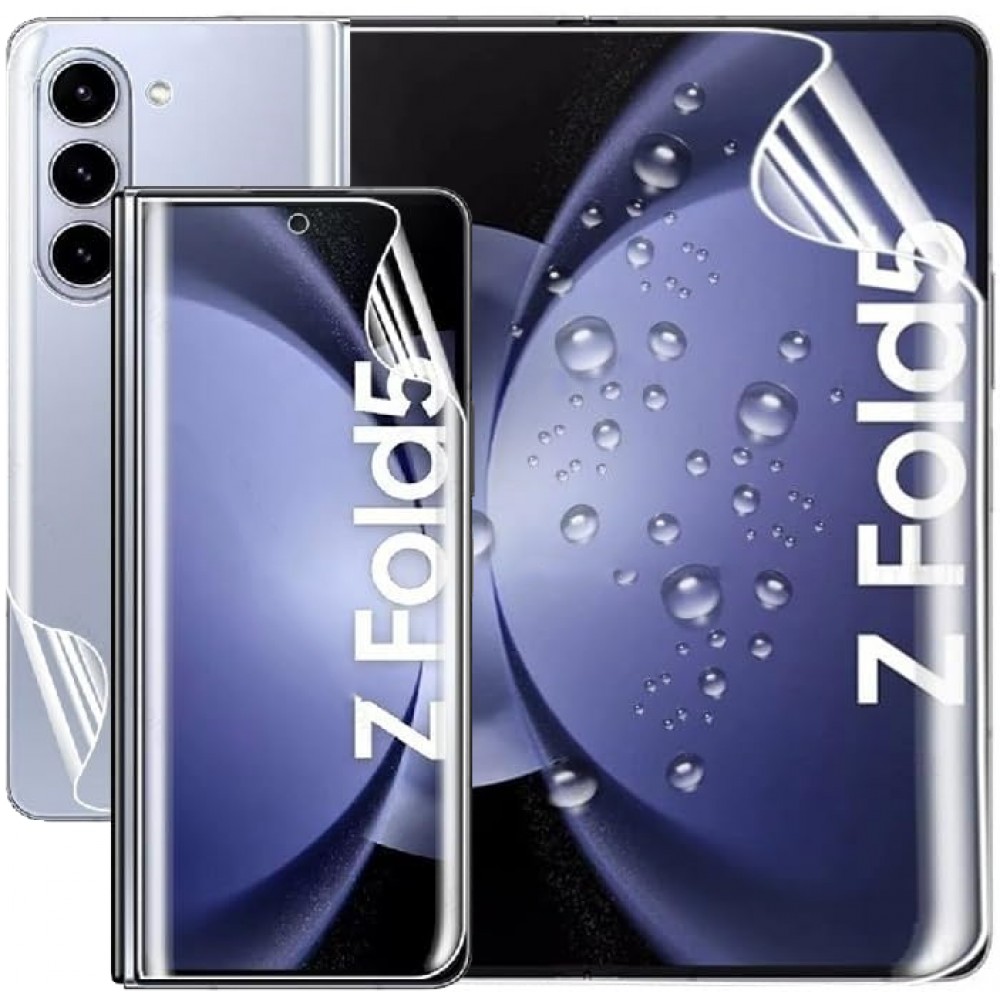 Samsung Galaxy Z Fold5 Schutzfolie - Flexibler Bildschirmschutz aus Hydrogel TPU (Innenseite + Aussenseite)