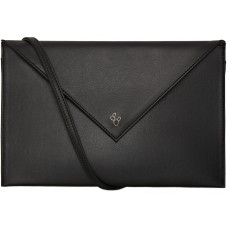 First Pochette mini sac à main en véritable cuir de cactus et 2 lanières intégrées - Noir