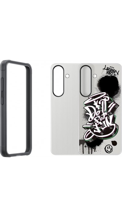 Coque Samsung Galaxy S25 - FlipSuit Urban Art Do it for Fun - Noir