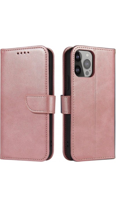 Fourre Samsung Galaxy S25 - Flip cuir avec rabat magnétique - Rose