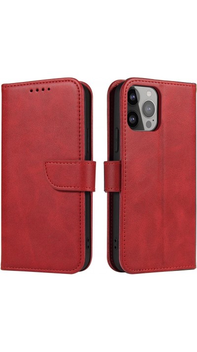 Fourre Samsung Galaxy S25 Ultra - Flip cuir avec rabat magnétique - Rouge