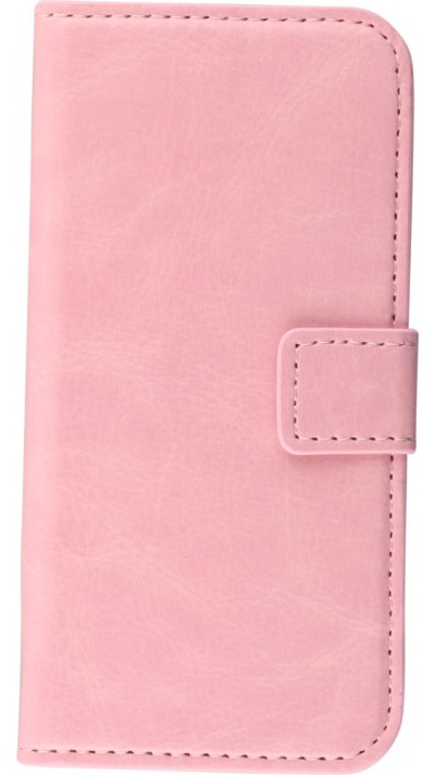 Fourre iPhone 5/5s / SE (2016) - Premium Flip cuir lisse porte-cartes - Rose clair