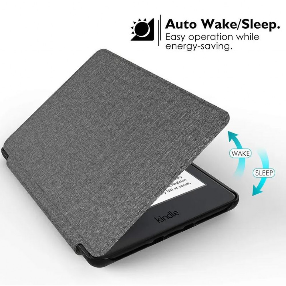 Fourre Kindle Paperwhite 2021 - Étui de protection Flip Auto On & Off - Noir