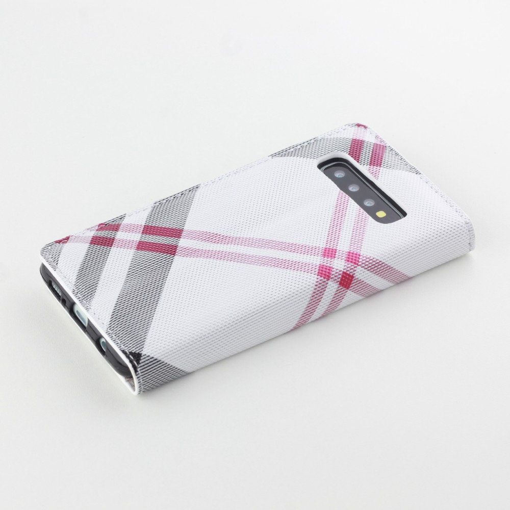 Fourre Samsung Galaxy S10 - Flip Lines - Blanc