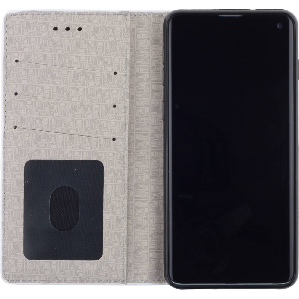 Fourre Samsung Galaxy S10 - Flip Lines - Blanc