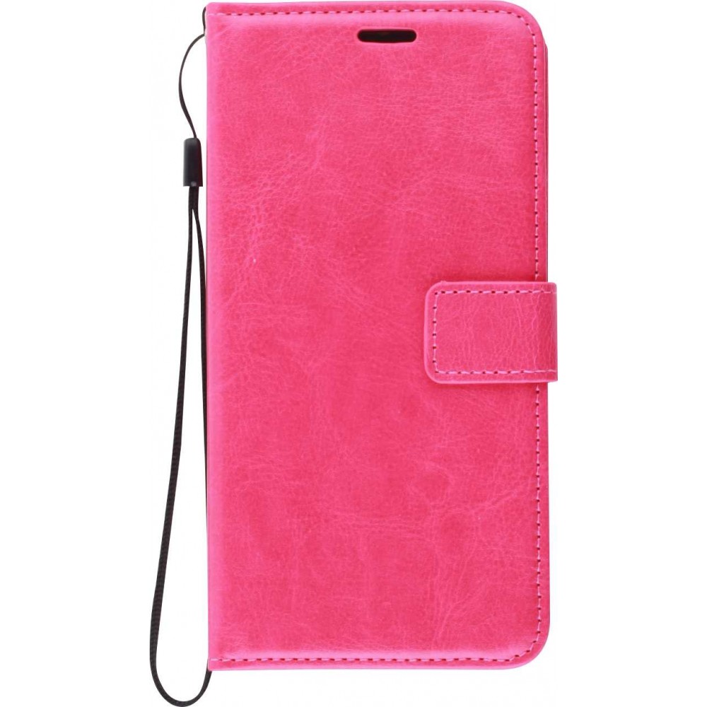 Fourre Samsung Galaxy S22+ - Premium Flip cuir lisse porte-cartes - Rose foncé