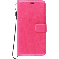 Fourre Samsung Galaxy S22+ - Premium Flip cuir lisse porte-cartes - Rose foncé