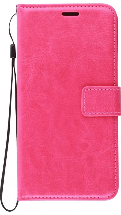 Fourre Samsung Galaxy A14 - Premium Flip cuir lisse porte-cartes - Rose foncé